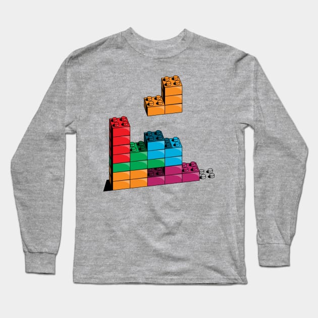 Lego Tetris Long Sleeve T-Shirt by Thoo